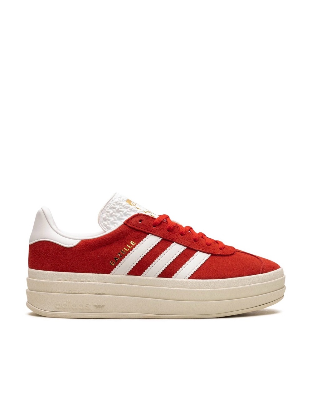 adidas Gazelle Bold ID6990 Red Cloud White Platform Sneakers Women’s 8.5